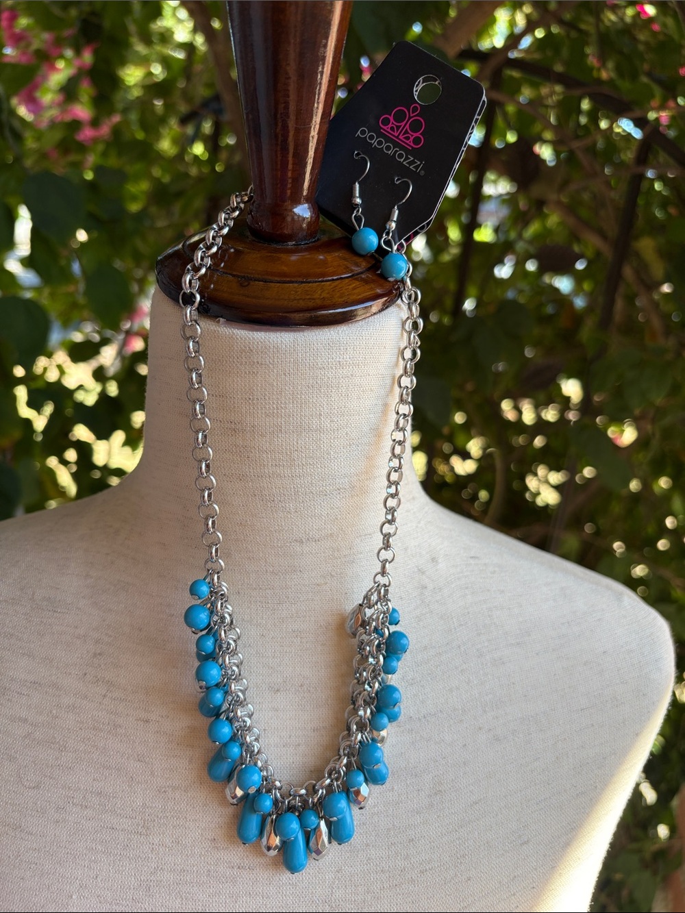 Paparazzi Turnover✨💎Turquoise Necklace with Earrings Set
